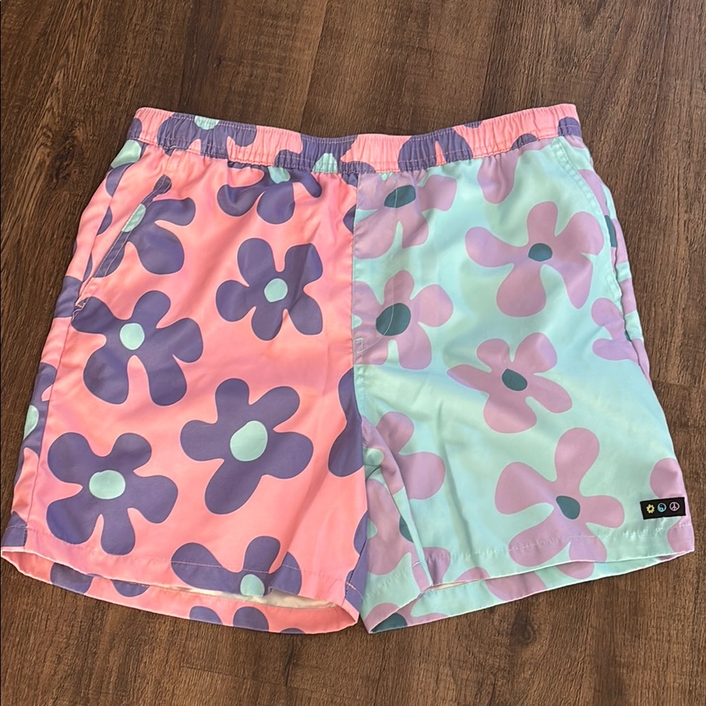 ALOHAS Kids Floral Shorts - Pink and Mint